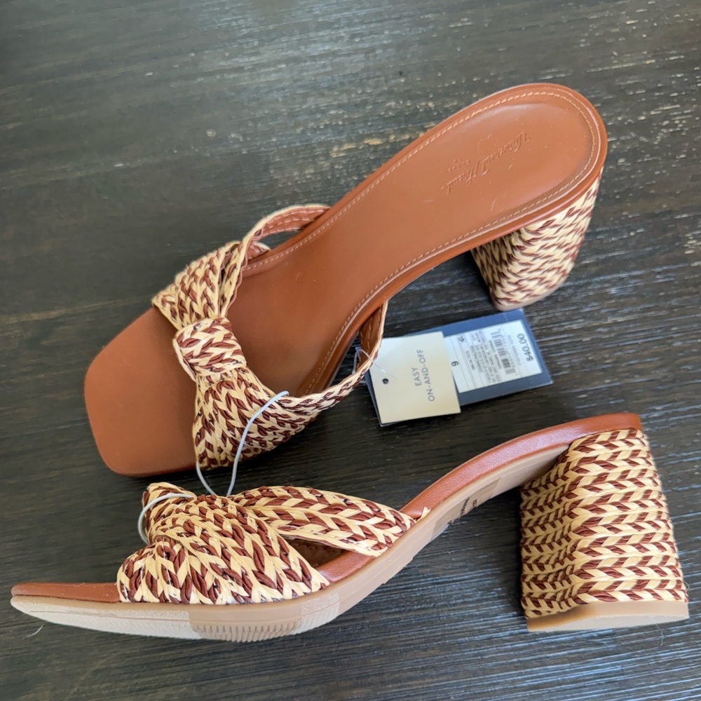 Woven slip ons
